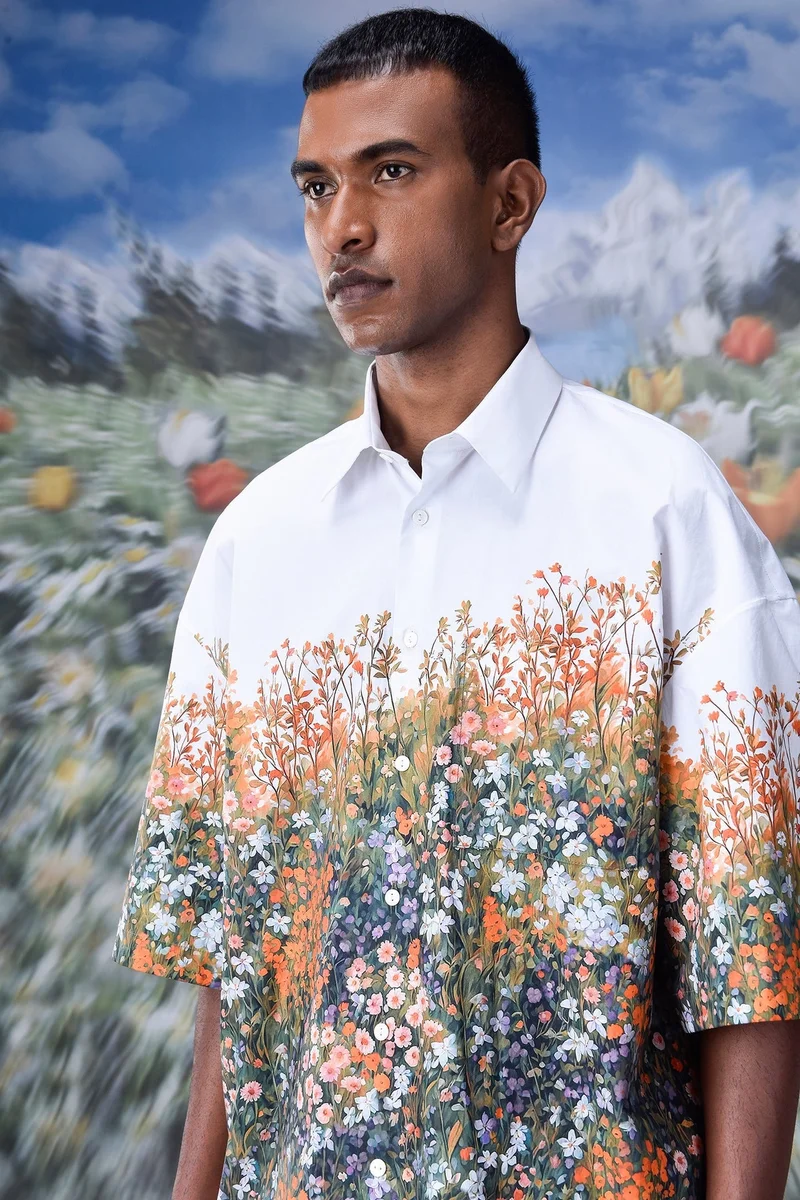 Genes Lecoanet Hemant Drop Shoulder Meadow Oversized Shirt